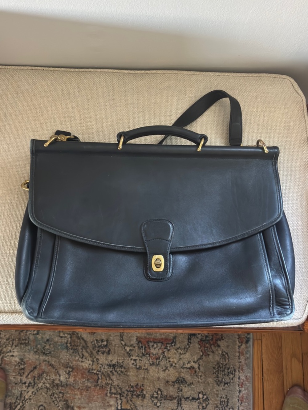 Vintage Coach Beekman Leather Messenger Bag